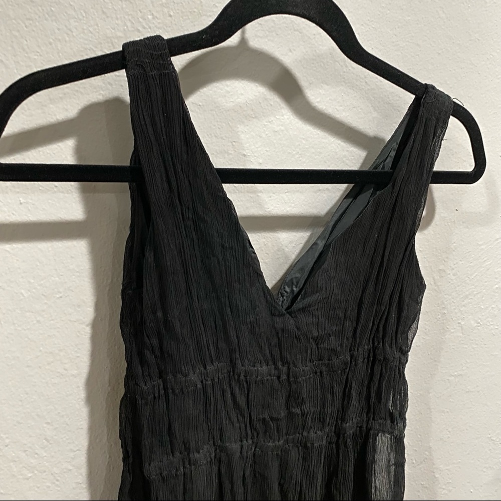 100% silk elegant black dress